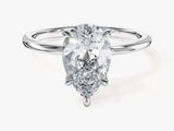 Pear Cut Solitaire Lab Grown Diamond Engagement Ring (2.00 CT)