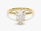 Pear Cut Solitaire Moissanite Engagement Ring (2.00 CT)