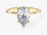 Pear Cut Solitaire Lab Grown Diamond Engagement Ring (2.00 CT)