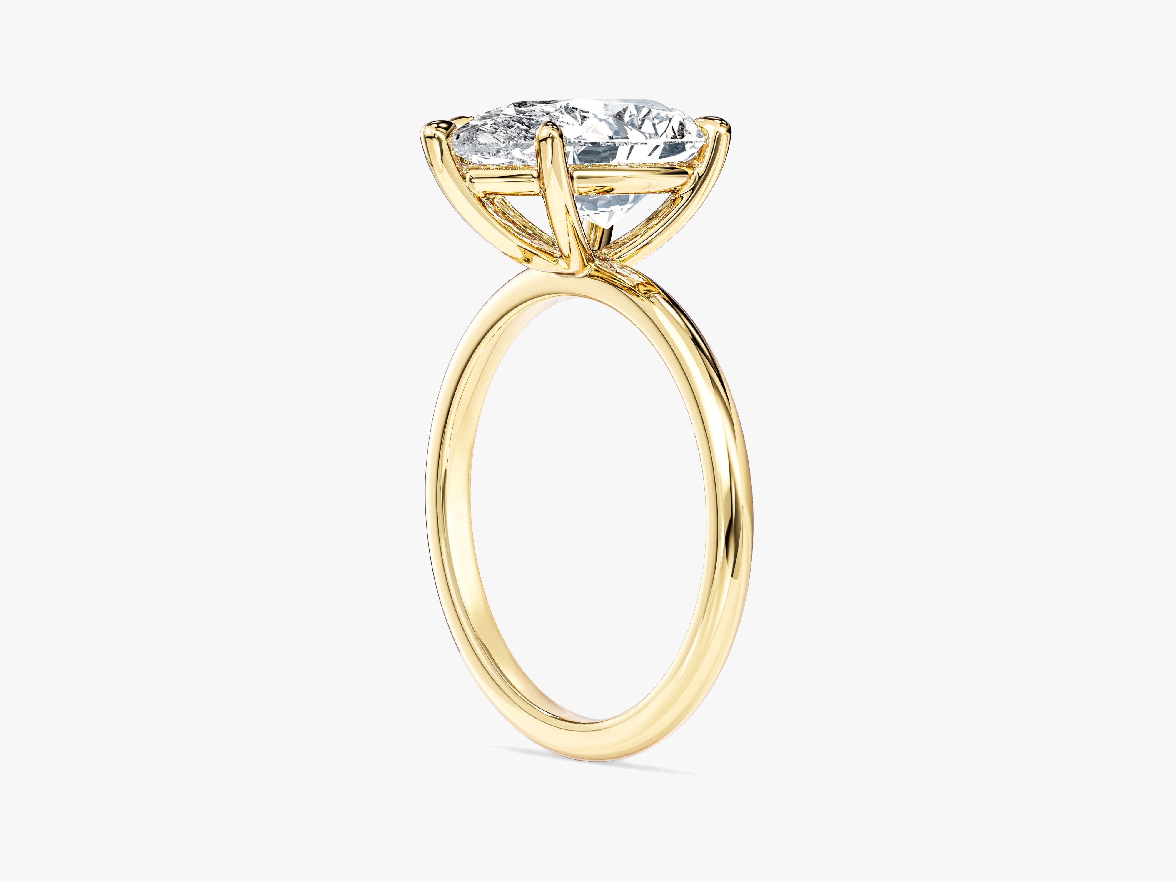 Pear Cut Solitaire Lab Grown Diamond Engagement Ring (3.00 CT)