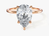 Pear Cut Solitaire Lab Grown Diamond Engagement Ring (3.00 CT)
