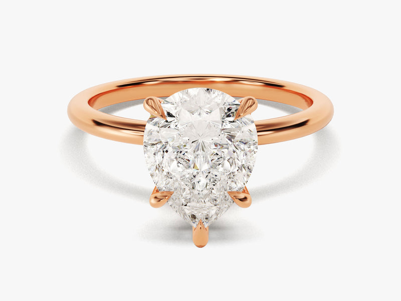Pear Cut Solitaire Lab Grown Diamond Engagement Ring (3.00 CT)