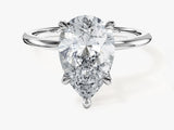 Pear Cut Solitaire Lab Grown Diamond Engagement Ring (3.00 CT)