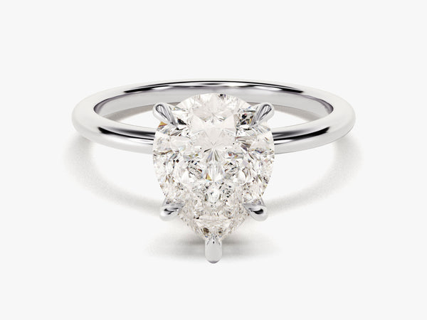 Pear Cut Solitaire Diamond Engagement Ring (3.00 CT)
