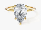 Pear Cut Solitaire Lab Grown Diamond Engagement Ring (3.00 CT)