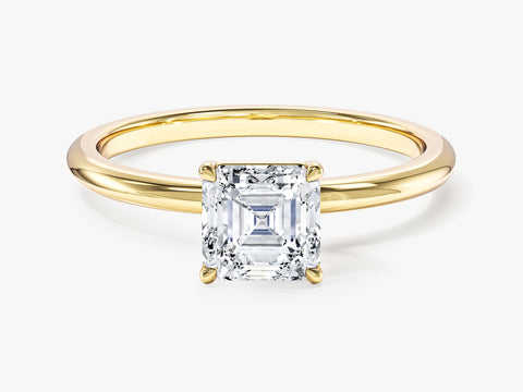 Asscher Cut Solitaire Moissanite Engagement Ring (1.00 CT)