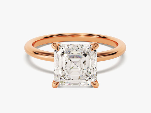 Asscher Cut Solitaire Diamond Engagement Ring (3.00 CT)