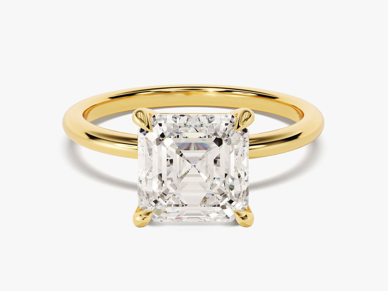 Asscher Cut Solitaire Diamond Engagement Ring (3.00 CT)