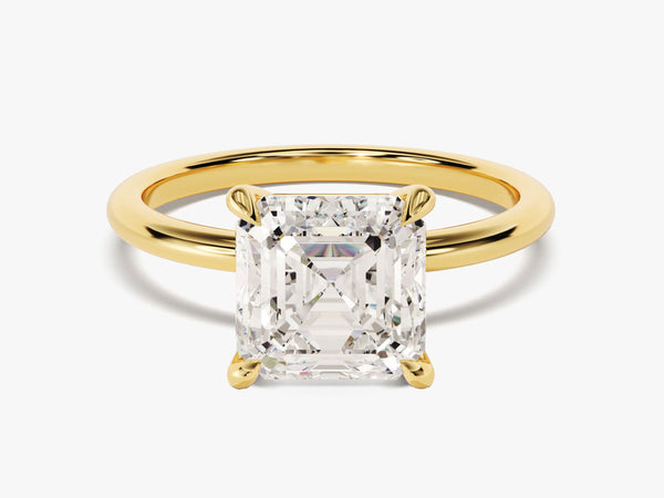 Asscher Cut Solitaire Lab Grown Diamond Engagement Ring (3.00 CT)