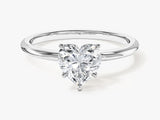 Heart Cut Solitaire Lab Grown Diamond Engagement Ring (1.00 CT)
