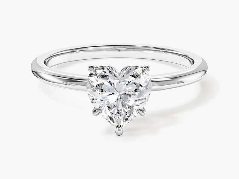 Heart Cut Solitaire Moissanite Engagement Ring (1.00 CT)