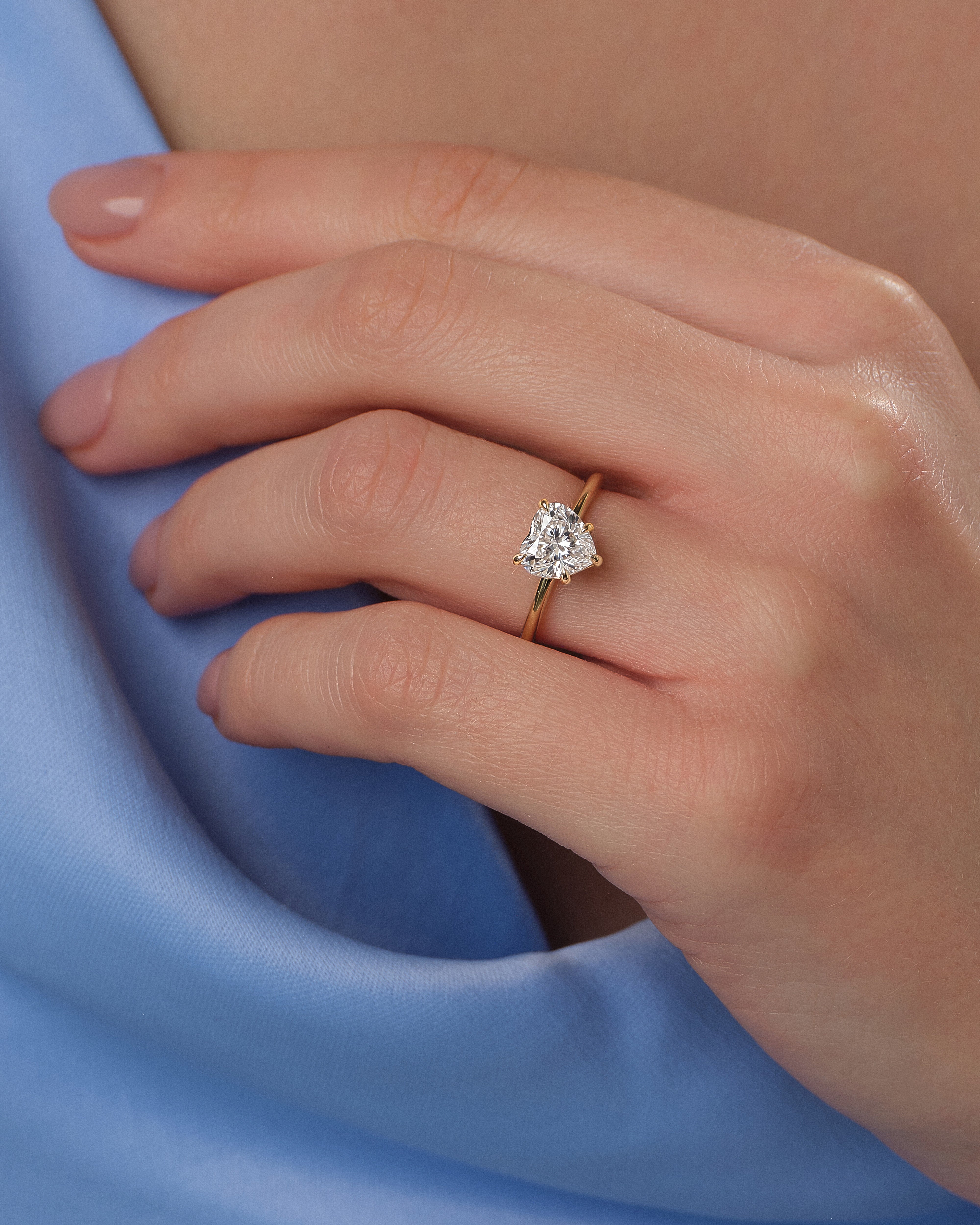 Heart Cut Solitaire Moissanite Engagement Ring (1.50 CT)