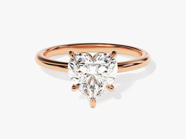 Heart Cut Solitaire Lab Grown Diamond Engagement Ring (2.00 CT)