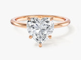 Heart Cut Solitaire Lab Grown Diamond Engagement Ring (2.00 CT)