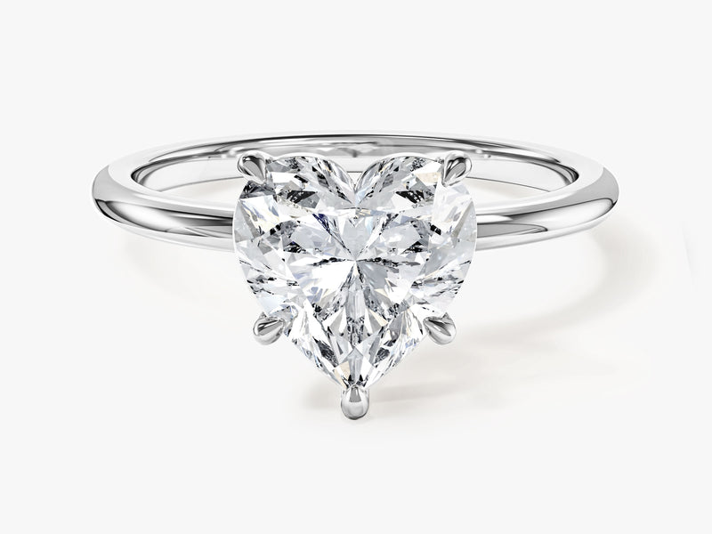 Heart Cut Solitaire Moissanite Engagement Ring (2.00 CT)