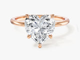 Heart Cut Solitaire Moissanite Engagement Ring (3.00 CT)