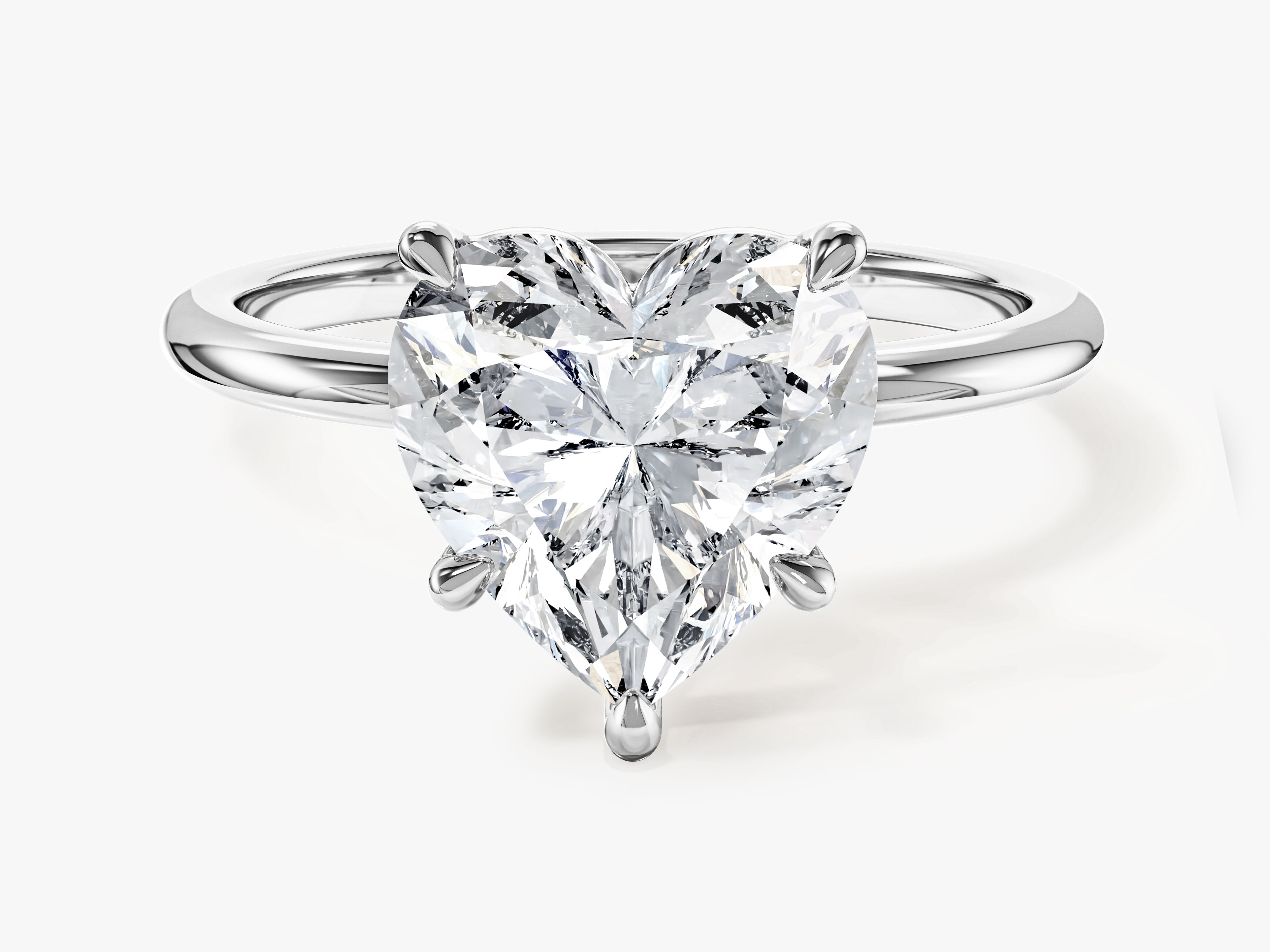 Heart Cut Solitaire Moissanite Engagement Ring (3.00 CT)