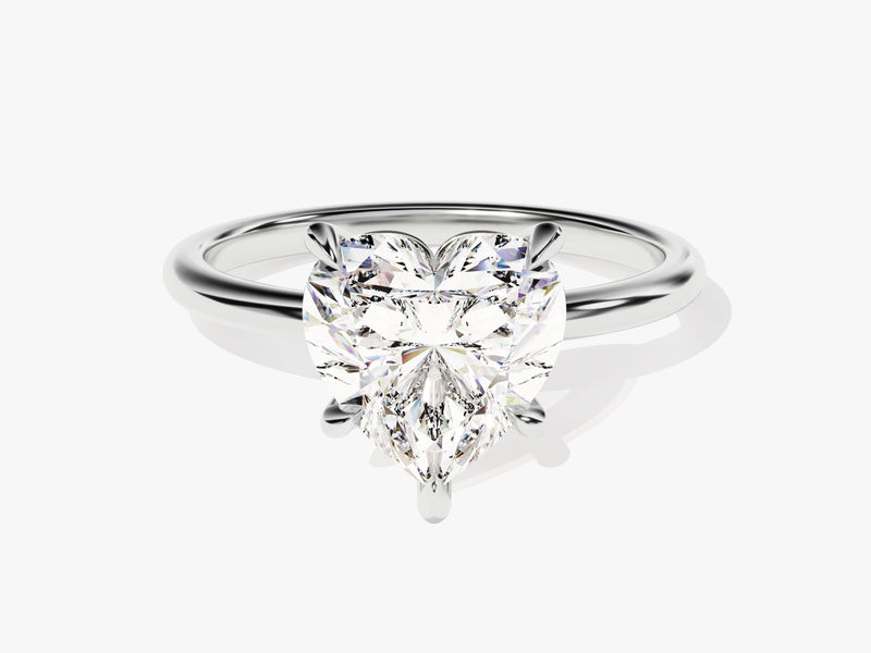 Heart Cut Solitaire Moissanite Engagement Ring (3.00 CT)