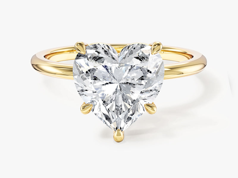Heart Cut Solitaire Moissanite Engagement Ring (3.00 CT)