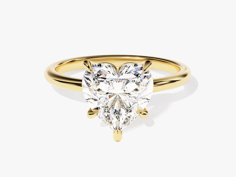 Heart Cut Solitaire Lab Grown Diamond Engagement Ring (3.00 CT)