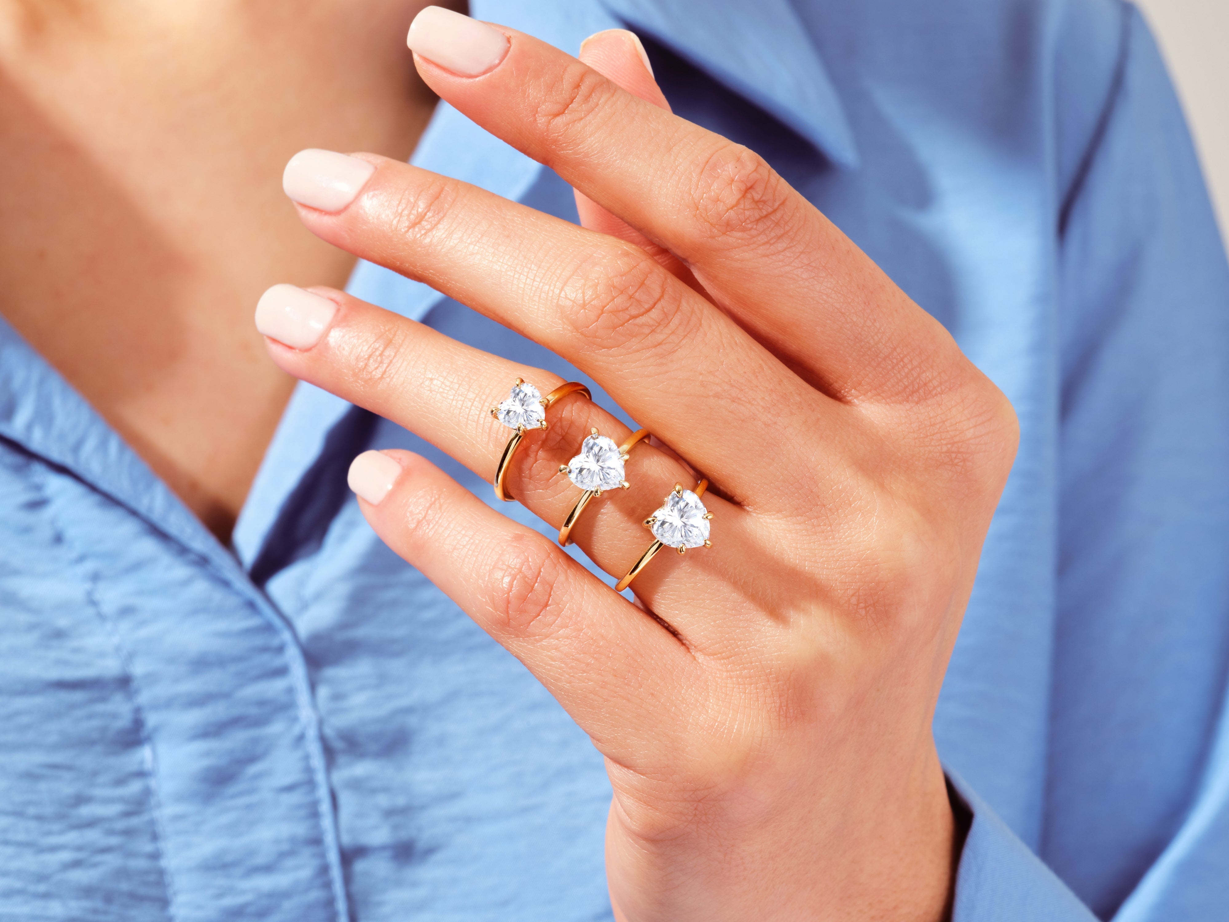 Heart Cut Solitaire Lab Grown Diamond Engagement Ring (3.00 CT)