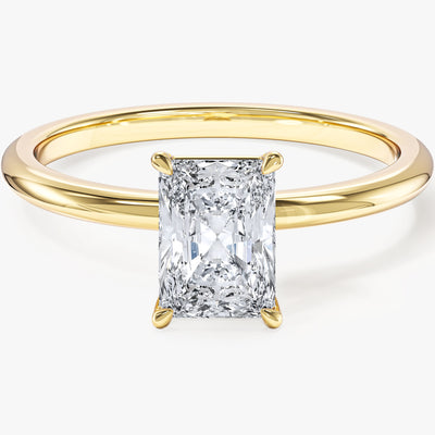 Radiant Cut Solitaire Moissanite Engagement Ring (1.00 CT)