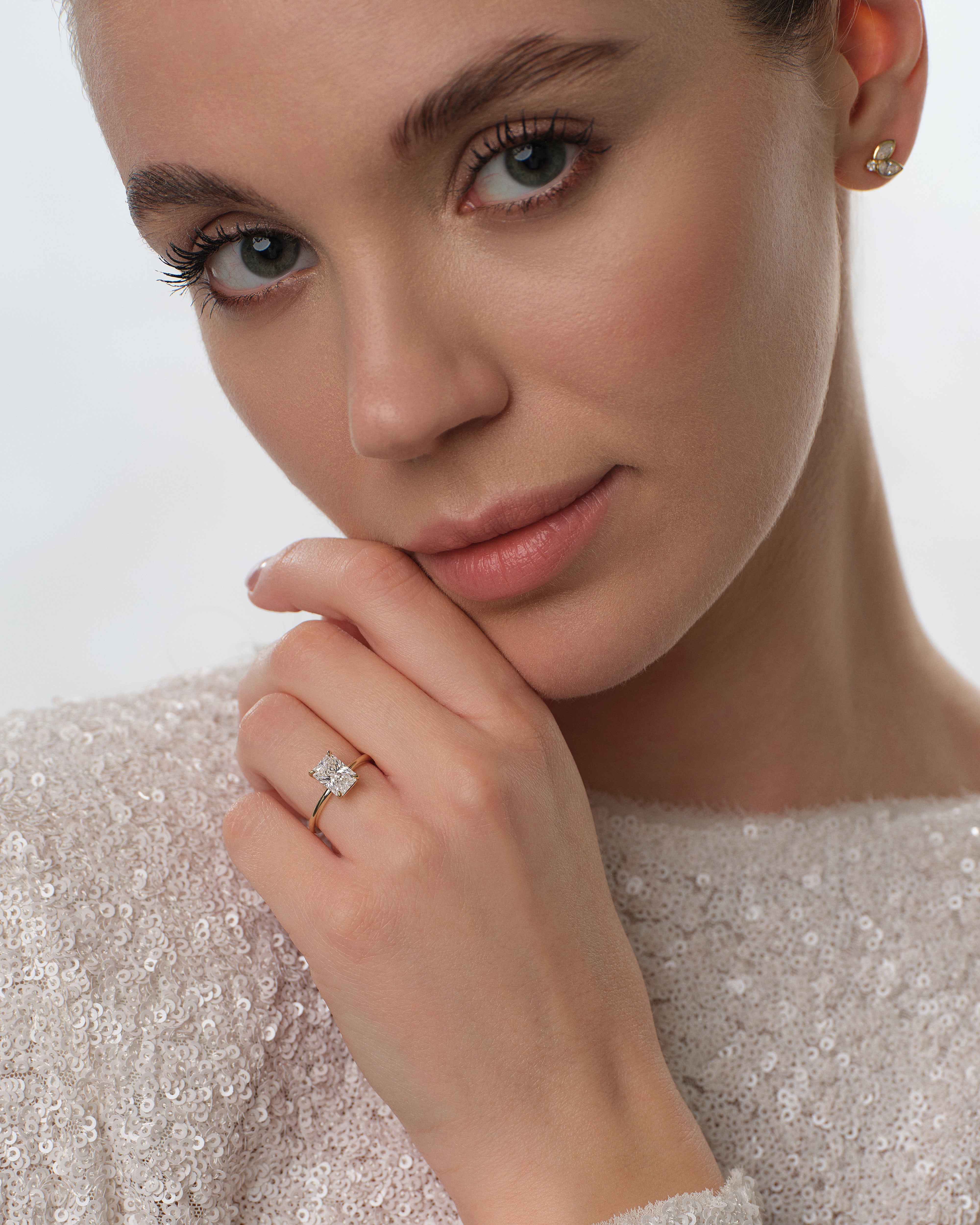 Radiant Cut Solitaire Lab Grown Diamond Engagement Ring (1.50 CT)