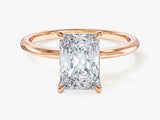 Radiant Cut Solitaire Moissanite Engagement Ring (2.00 CT)