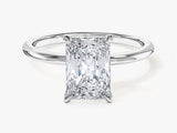 Radiant Cut Solitaire Moissanite Engagement Ring (2.00 CT)
