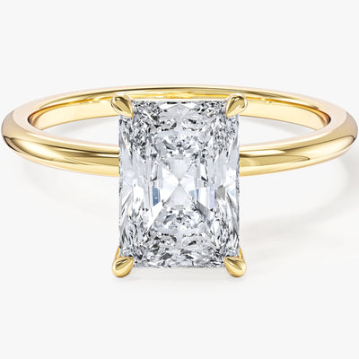 Radiant Cut Solitaire Moissanite Engagement Ring (2.00 CT)