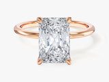 Radiant Cut Solitaire Moissanite Engagement Ring (3.00 CT)