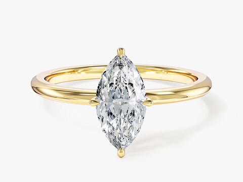 Marquise Cut Solitaire Moissanite Engagement Ring (1.00 CT)