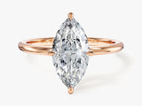 Marquise Cut Solitaire Moissanite Engagement Ring (2.00 CT)