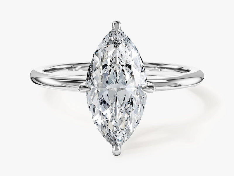 Marquise Cut Solitaire Moissanite Engagement Ring (2.00 CT)