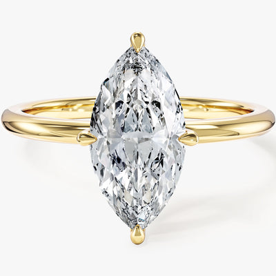 Marquise Cut Solitaire Moissanite Engagement Ring (2.00 CT)