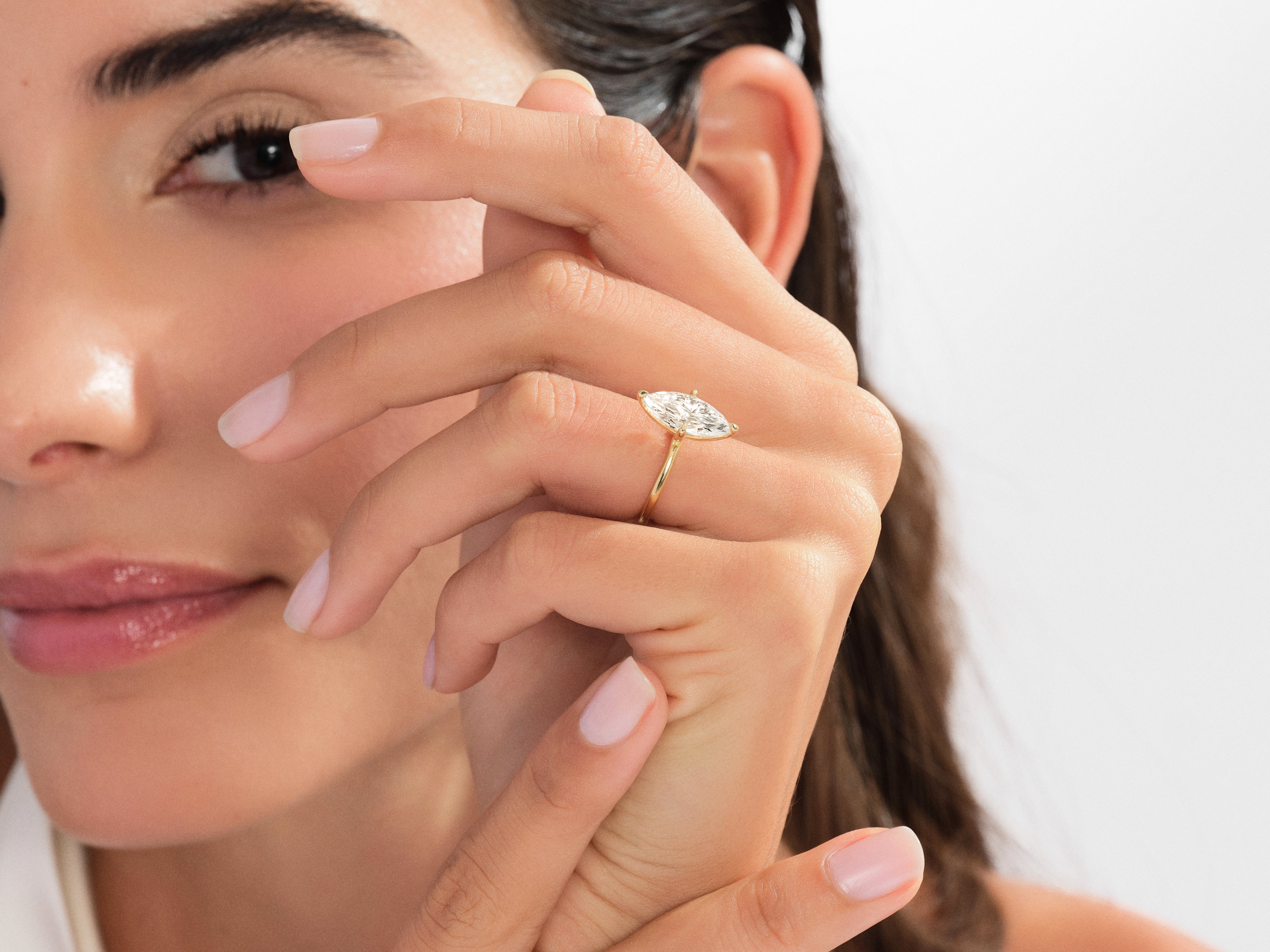 Marquise Cut Solitaire Lab Grown Diamond Engagement Ring (3.00 CT)