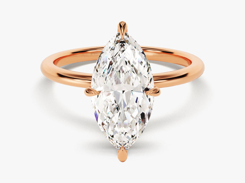 Marquise Cut Solitaire Lab Grown Diamond Engagement Ring (3.00 CT)