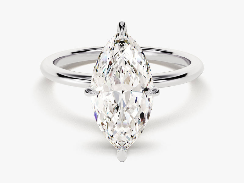 Marquise Cut Solitaire Moissanite Engagement Ring (3.00 CT)
