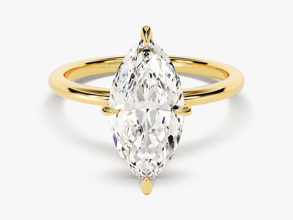 Marquise Cut Solitaire Lab Grown Diamond Engagement Ring (3.00 CT)