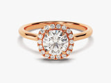Cushion Shaped Halo Lab Grown Diamond Engagement Ring (1.00 CT)