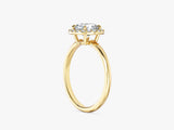 Round Halo Moissanite Engagement Ring (1.00 CT)