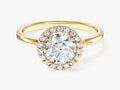 Round Halo Moissanite Engagement Ring (1.00 CT)