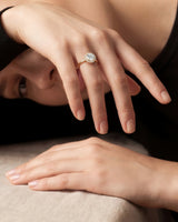 Round Halo Moissanite Engagement Ring (1.50 CT)
