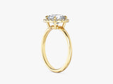 Round Halo Moissanite Engagement Ring (1.50 CT)