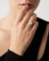 Round Halo Moissanite Engagement Ring (1.50 CT)