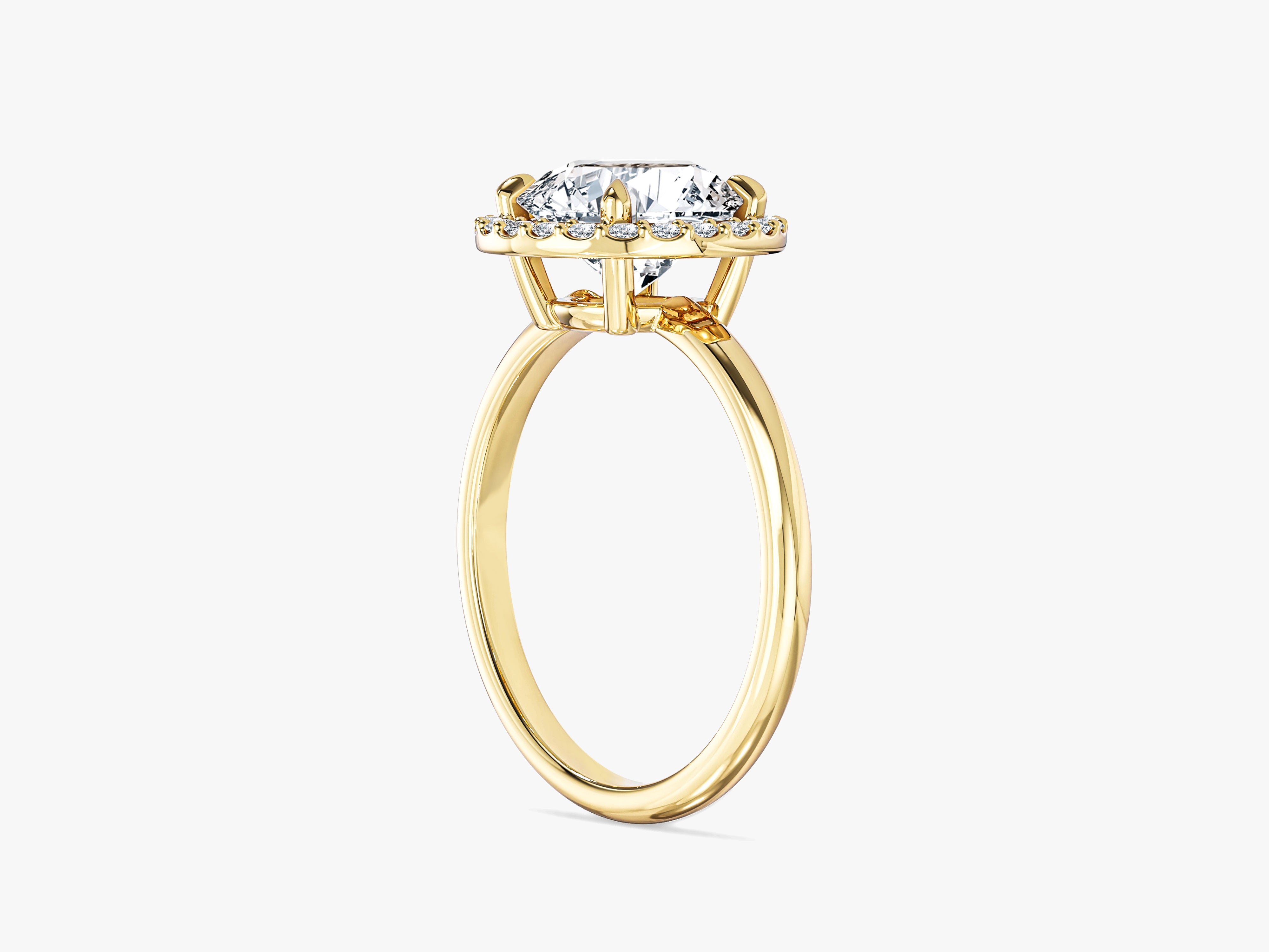 Round Halo Lab Grown Diamond Engagement Ring (2.00 CT)