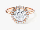 Round Halo Lab Grown Diamond Engagement Ring (2.00 CT)