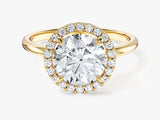 Round Halo Lab Grown Diamond Engagement Ring (2.00 CT)