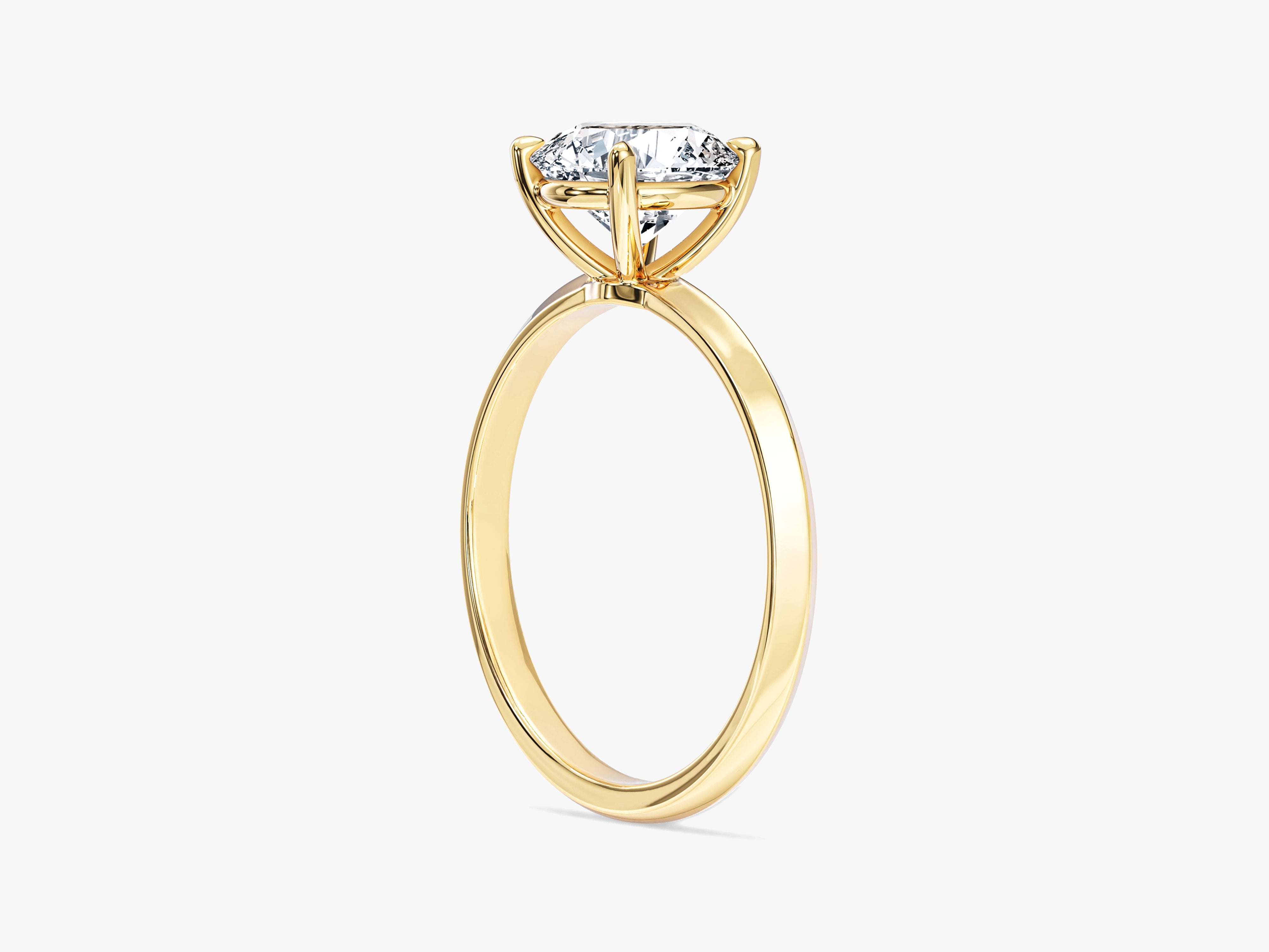 Knife Edge Round Moissanite Engagement Ring (1.50 CT)