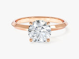 Knife Edge Round Moissanite Engagement Ring (1.50 CT)